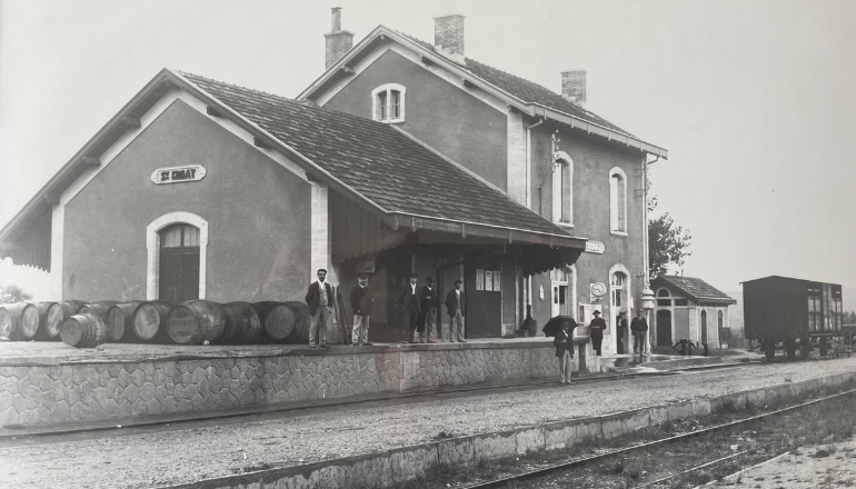 Gare de Saint Couat d'Aude autrefois © DR.
