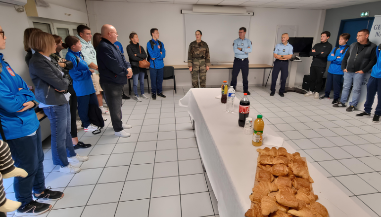 La cérémonie d'accueil à Carcassonne, lundi 21 octobre © Gendarmerie de l'Aude.