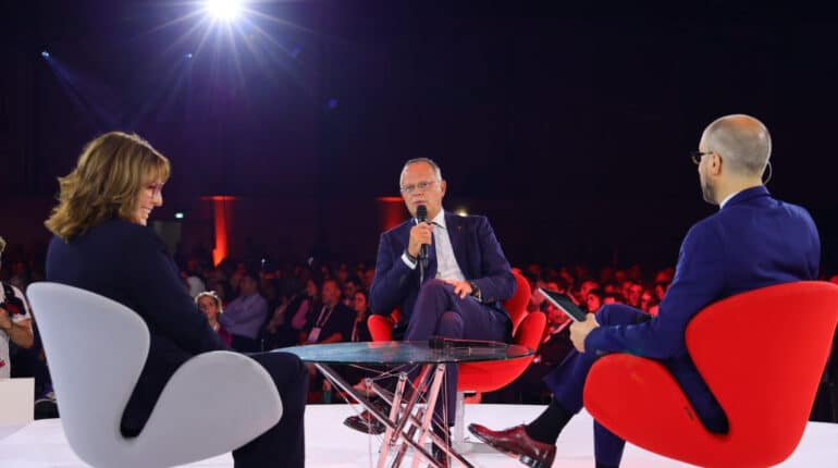 DR / Édouard Philippe et Cécile de Saint Michel ont tenu la plénière d'ouverture du congrès des experts-comptables au Parc Chanot, à Marseille.